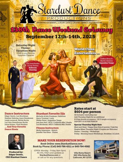 Stardust Dance Weekends and Cruises