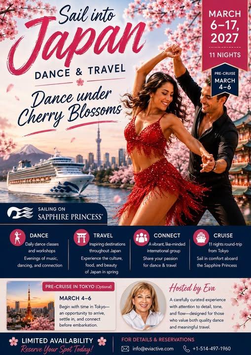 Eviactive Travel's Japan Tour Dance Cruise